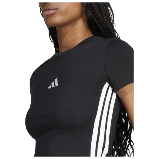Adidas Γυναικεία κοντομάνικη μπλούζα Essentials 3-Stripes Slim Baby Tee